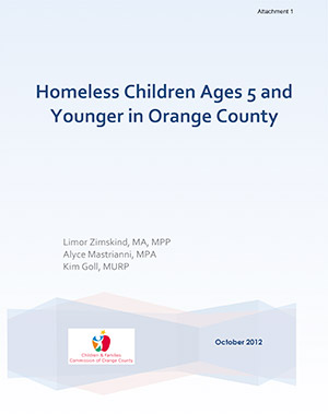 A Report on Homeless Children 5 and Younger in Orange County